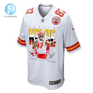 Travis Kelce 87 Kansas City Chiefs Catching Fire Game Jersey Men White stylepulseusa 1 2