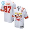 Travis Kelce 87 Kansas City Chiefs Drive To Victory Game Jersey Men White stylepulseusa 1