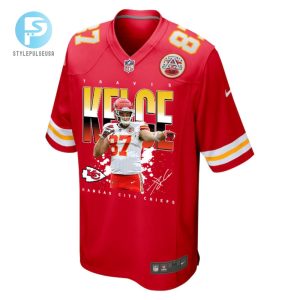 Travis Kelce 87 Kansas City Chiefs Catching Fire Game Jersey Men Red stylepulseusa 1 2