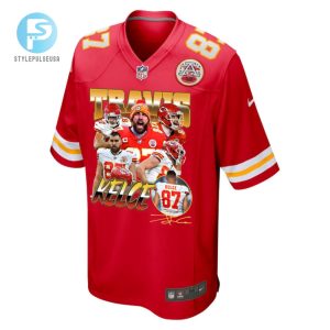 Travis Kelce 87 Kansas City Chiefs Drive To Victory Game Jersey Men Red stylepulseusa 1 2