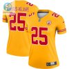 Clyde Edwardshelaire 25 Kansas City Chiefs Women Inverted Legend Jersey Gold stylepulseusa 1