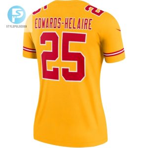 Clyde Edwardshelaire 25 Kansas City Chiefs Women Inverted Legend Jersey Gold stylepulseusa 1 2