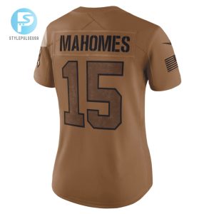 Patrick Mahomes 15 Kansas City Chiefs 2023 Salute To Service Limited Women Jersey Brown stylepulseusa 1 2