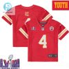 Rashee Rice 4 Kansas City Chiefs Super Bowl Lviii Youth Home Game Jersey Red stylepulseusa 1