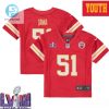 Mike Danna 51 Kansas City Chiefs Super Bowl Lviii Youth Home Game Jersey Red stylepulseusa 1