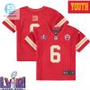 Bryan Cook 6 Kansas City Chiefs Super Bowl Lviii Youth Home Game Jersey Red stylepulseusa 1