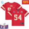 Leo Chenal 54 Kansas City Chiefs Super Bowl Lviii Youth Home Game Jersey Red stylepulseusa 1