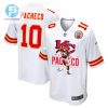 Isiah Pacheco 10 Kansas City Chiefs Signed Running Back Game Men Jersey White stylepulseusa 1