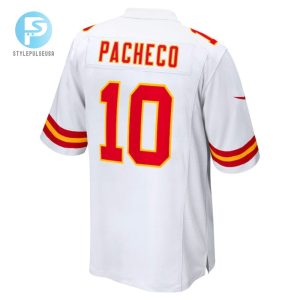 Isiah Pacheco 10 Kansas City Chiefs Signed Running Back Game Men Jersey White stylepulseusa 1 2