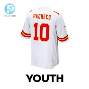 Isiah Pacheco 10 Kansas City Chiefs Pachinko Machine Game Youth Jersey White stylepulseusa 1 2