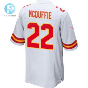 Trent Mcduffie 22 Kansas City Chiefs 2024 Divisional Patch Game Men Jersey White stylepulseusa 1 2