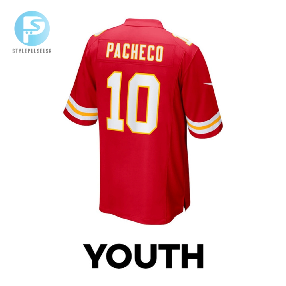 Isiah Pacheco 10 Kansas City Chiefs Signed Running Back Game Youth Jersey  Red 