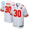 Keaontay Ingram 30 Kansas City Chiefs 2024 Divisional Patch Game Men Jersey White stylepulseusa 1