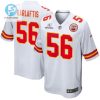 George Karlaftis 56 Kansas City Chiefs 2024 Divisional Patch Game Men Jersey White stylepulseusa 1