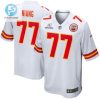 Lucas Niang 77 Kansas City Chiefs 2024 Divisional Patch Game Men Jersey White stylepulseusa 1