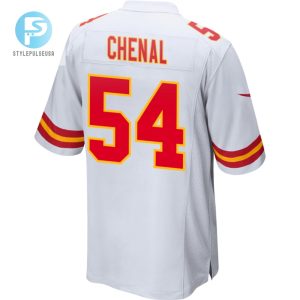 Leo Chenal 54 Kansas City Chiefs 2024 Divisional Patch Game Men Jersey White stylepulseusa 1 2