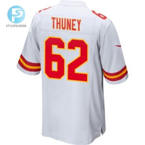 Joe Thuney 62 Kansas City Chiefs 2024 Divisional Patch Game Men Jersey White stylepulseusa 1 2