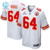 Wanya Morris 64 Kansas City Chiefs 2024 Divisional Patch Game Men Jersey White stylepulseusa 1