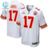 Richie James 17 Kansas City Chiefs 2024 Divisional Patch Game Men Jersey White stylepulseusa 1