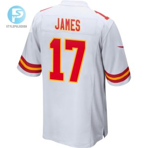 Richie James 17 Kansas City Chiefs 2024 Divisional Patch Game Men Jersey White stylepulseusa 1 2