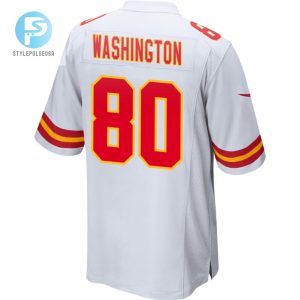 Montrell Washington 80 Kansas City Chiefs 2024 Divisional Patch Game Men Jersey White stylepulseusa 1 2