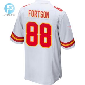 Jody Fortson 88 Kansas City Chiefs 2024 Divisional Patch Game Men Jersey White stylepulseusa 1 2