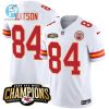 Justin Watson 84 Kansas City Chiefs 2023 Afc West Champions Patch Game Men Jersey White stylepulseusa 1