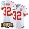 Nick Bolton 32 Kansas City Chiefs 2023 Afc West Champions Patch Game Men Jersey White stylepulseusa 1