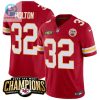 Nick Bolton 32 Kansas City Chiefs 2023 Afc West Champions Patch Game Men Jersey Red stylepulseusa 1