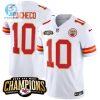 Isiah Pacheco 10 Kansas City Chiefs 2023 Afc West Champions Patch Game Men Jersey White stylepulseusa 1