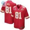 Blake Bell 81 Kansas City Chiefs 2023 Playoffs Patch Game Men Jersey Red stylepulseusa 1