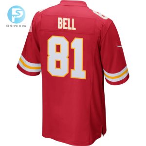 Blake Bell 81 Kansas City Chiefs 2023 Playoffs Patch Game Men Jersey Red stylepulseusa 1 2