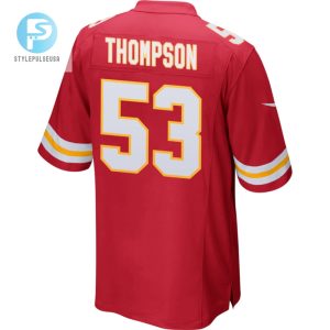 Bj Thompson 53 Kansas City Chiefs 2023 Playoffs Patch Game Men Jersey Red stylepulseusa 1 2