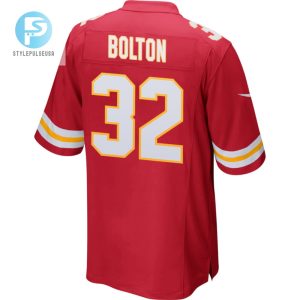 Nick Bolton 32 Kansas City Chiefs 2023 Playoffs Patch Game Men Jersey Red stylepulseusa 1 2