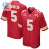 Tommy Townsend 5 Kansas City Chiefs 2023 Playoffs Patch Game Men Jersey Red stylepulseusa 1