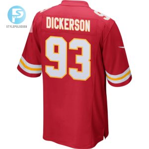 Matt Dickerson 93 Kansas City Chiefs 2023 Playoffs Patch Game Men Jersey Red stylepulseusa 1 2