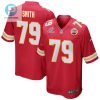 Donovan Smith 79 Kansas City Chiefs 2023 Playoffs Patch Game Men Jersey Red stylepulseusa 1