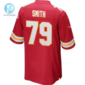 Donovan Smith 79 Kansas City Chiefs 2023 Playoffs Patch Game Men Jersey Red stylepulseusa 1 2