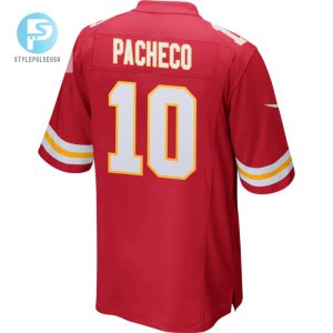 Isiah Pacheco 10 Kansas City Chiefs 2023 Playoffs Patch Game Men Jersey Red stylepulseusa 1 2