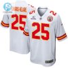 Clyde Edwardshelaire 25 Kansas City Chiefs 2023 Playoffs Patch Game Men Jersey White stylepulseusa 1