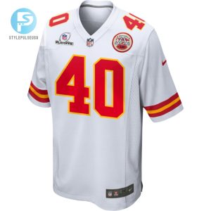 Ekow Boyedoe 40 Kansas City Chiefs 2023 Playoffs Patch Game Men Jersey White stylepulseusa 1 2