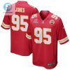 Chris Jones 95 Kansas City Chiefs 2023 Playoffs Patch Game Men Jersey Red stylepulseusa 1