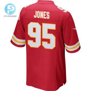 Chris Jones 95 Kansas City Chiefs 2023 Playoffs Patch Game Men Jersey Red stylepulseusa 1 2