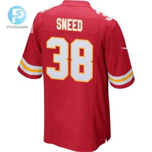 Ljarius Sneed 38 Kansas City Chiefs 2023 Playoffs Patch Game Men Jersey Red stylepulseusa 1 2