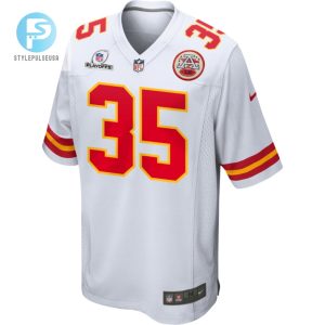 Jaylen Watson 35 Kansas City Chiefs 2023 Playoffs Patch Game Men Jersey White stylepulseusa 1 2