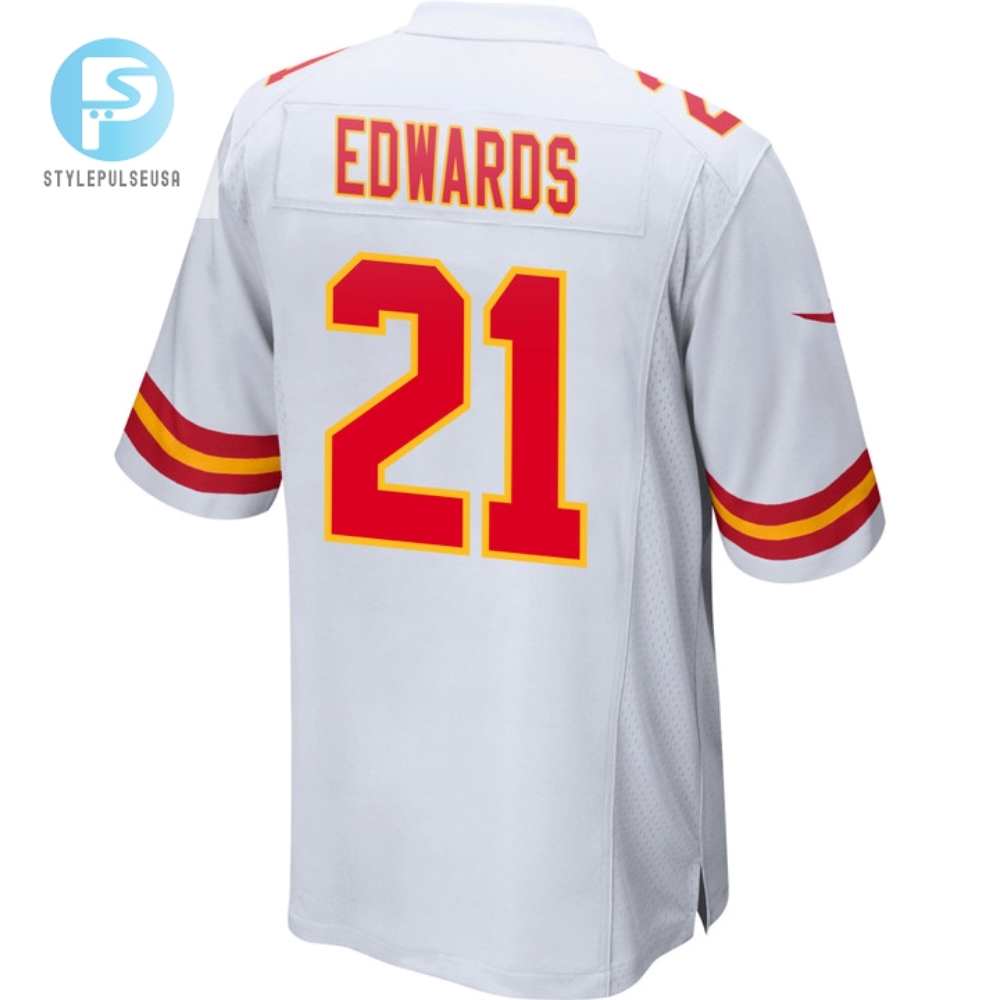 Mike Edwards 21 Kansas City Chiefs 2023 Playoffs Patch Game Men Jersey  White 