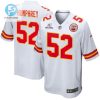 Creed Humphrey 52 Kansas City Chiefs 2023 Playoffs Patch Game Men Jersey White stylepulseusa 1