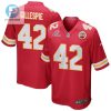 Tyree Gillespie 42 Kansas City Chiefs 2023 Playoffs Patch Game Men Jersey Red stylepulseusa 1