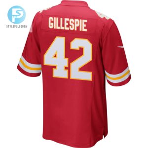 Tyree Gillespie 42 Kansas City Chiefs 2023 Playoffs Patch Game Men Jersey Red stylepulseusa 1 2