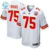 Darian Kinnard 75 Kansas City Chiefs 2023 Playoffs Patch Game Men Jersey White stylepulseusa 1